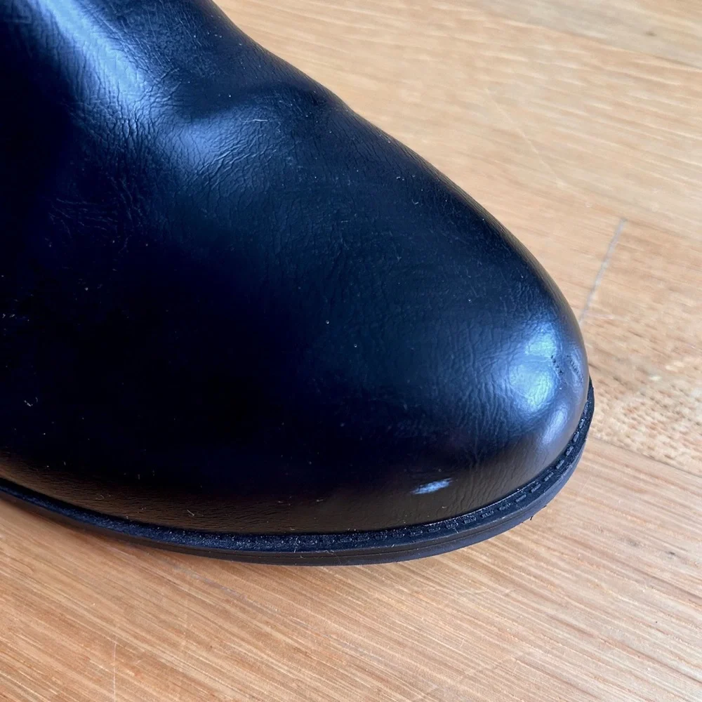 Abella Black Ankle Boots with Buckle - Picture 8 of 11